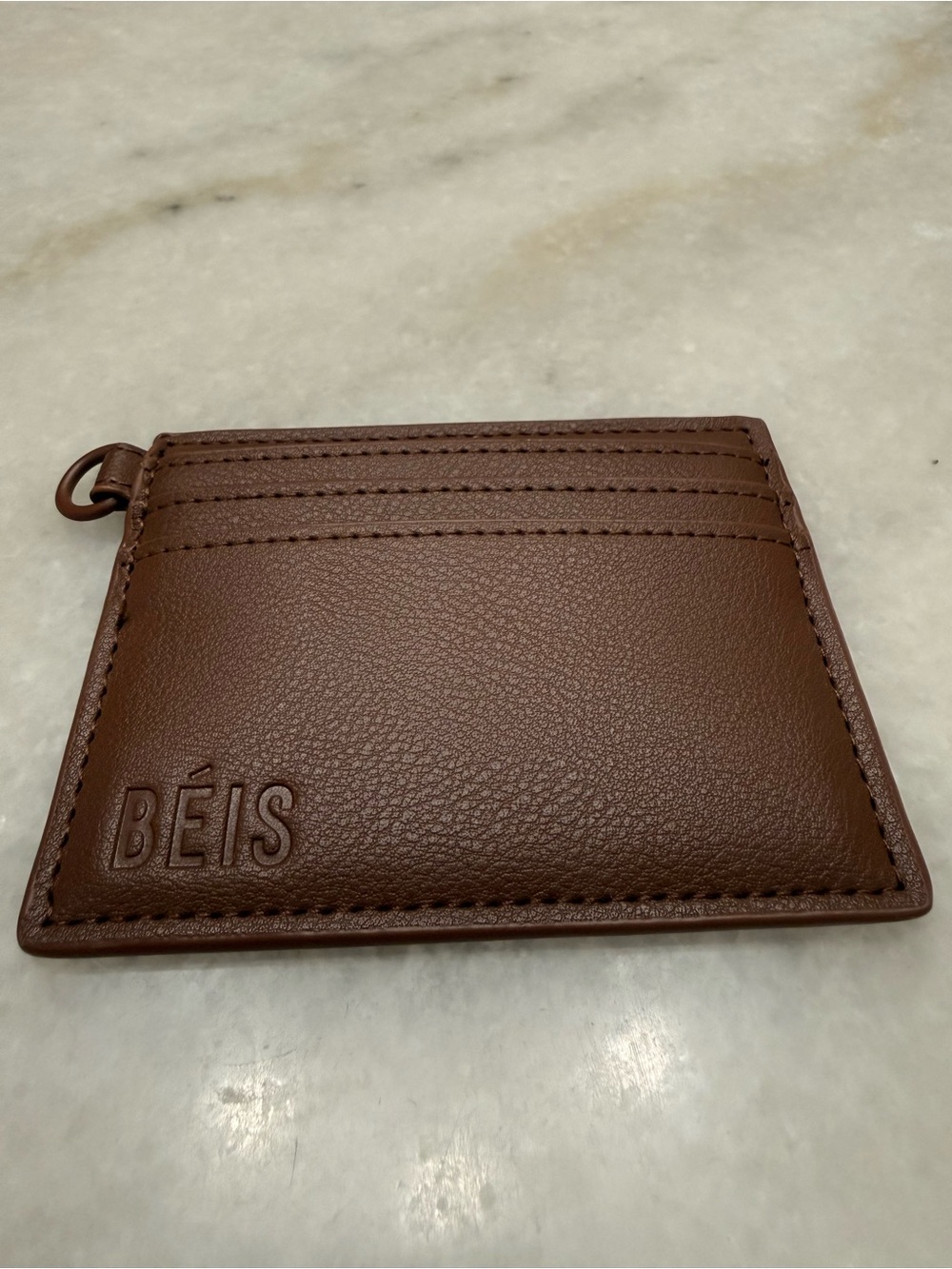 Beis wallet Cardholder with mirror in camel